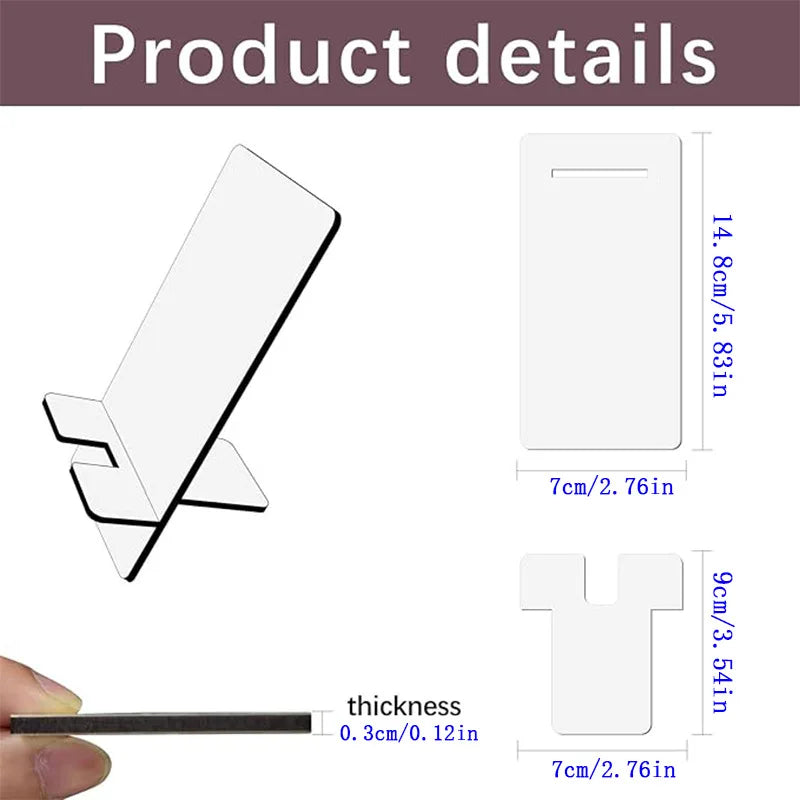 - 1pc Sublimation Phone Stand – Double-Sided MDF Blank for DIY & Heat Transfer