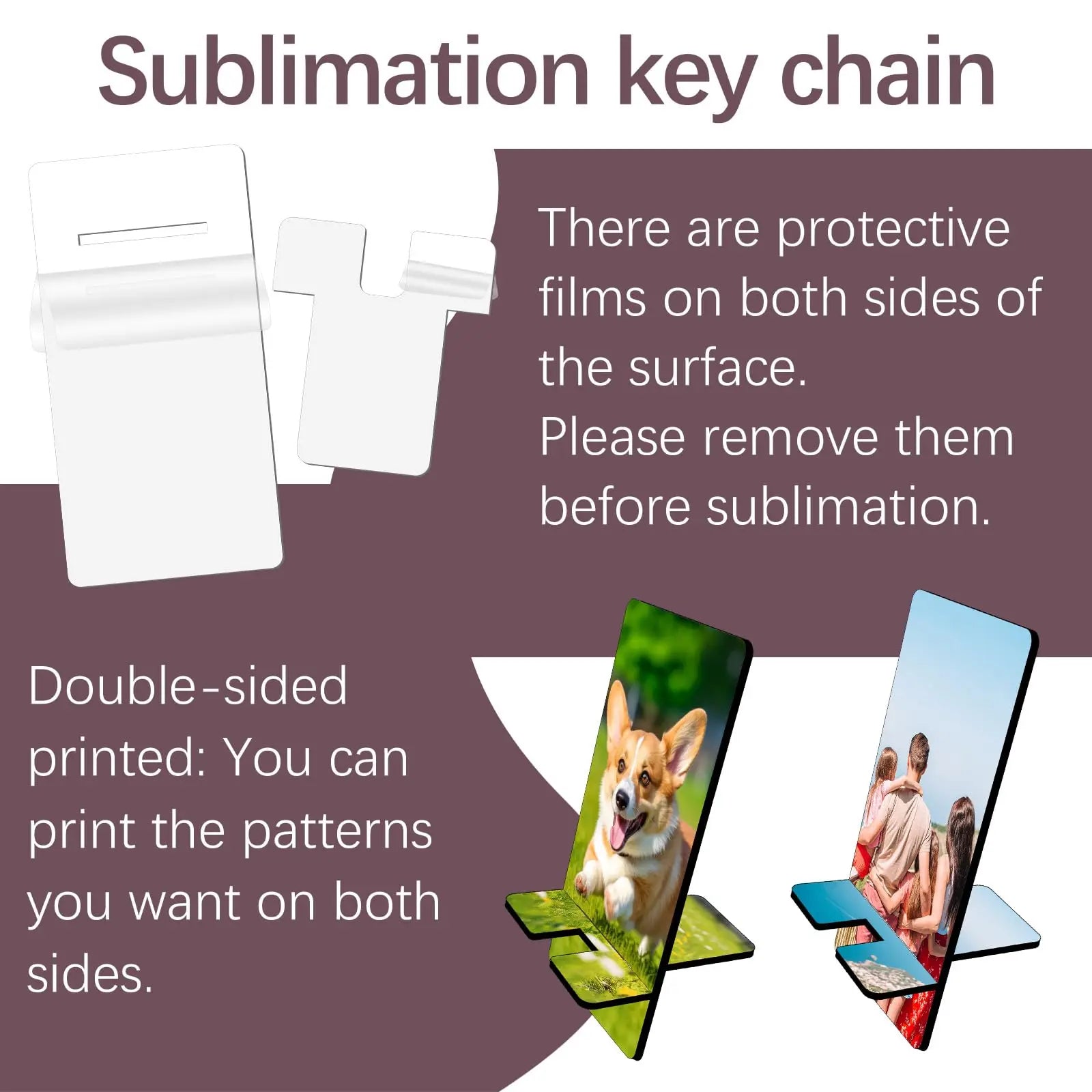 - 1pc Sublimation Phone Stand – Double-Sided MDF Blank for DIY & Heat Transfer
